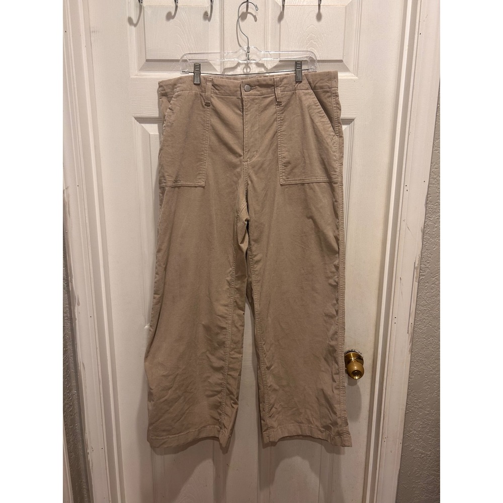 Sonoma Goods For Life Tan Beige Corduroy Wide Leg Carpenter Pants Womens XL
